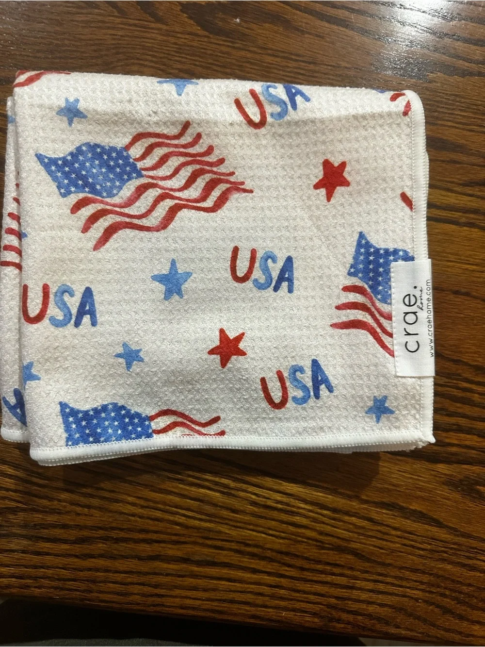 Crae.Home Liberty Wave Double-Sided Hand Towel - Red, White & Blue